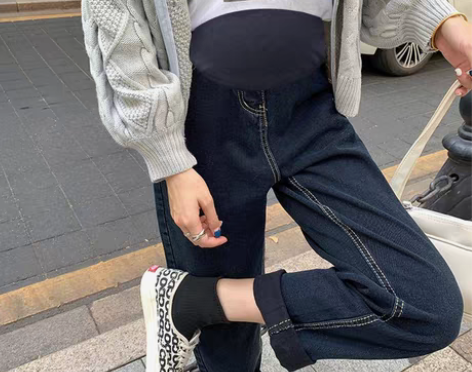 转卖孕妇牛仔裤秋冬季加绒加厚外穿休闲冬装托...