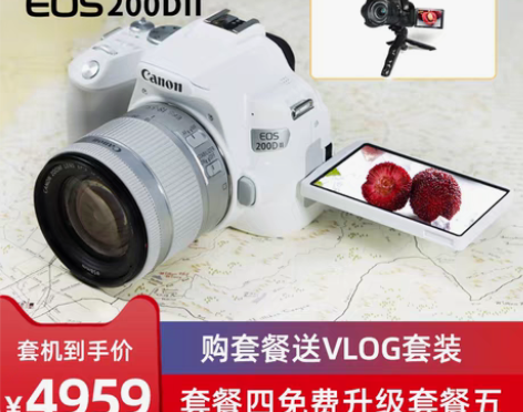 转卖Canon/佳能200D二代单反入门级...