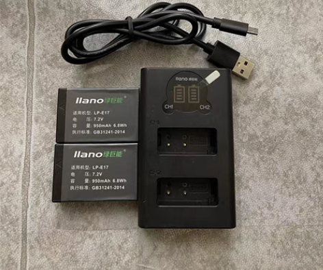包邮佳能E17电池双充套装 适合：佳能EO...