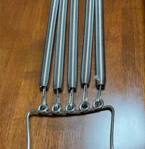 弹簧拉力器扩胸器健身器材俯卧撑木柄拉簧锻炼...