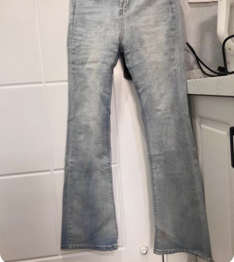 包邮复古修身显腿长喇叭牛仔裤 感兴趣的话点...