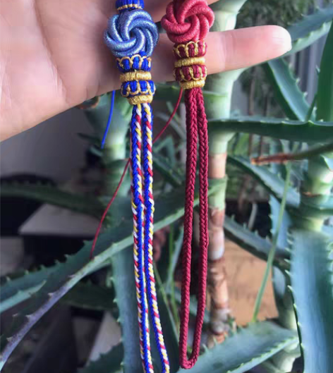 包邮手工编制曼陀罗手机挂绳，把玩件挂绳。八...