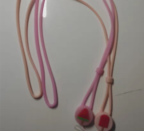 包邮水果硅胶手机挂绳挂脖子带吊绳长款女款钥...