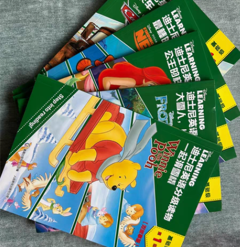 英语迪斯尼英语分级读物,基础级共5本,全新...