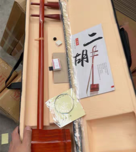 包邮红木红花梨二胡 带图中配件 全新库存没...