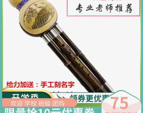 转卖儿童小学生成人初学专业演奏型紫竹葫芦丝...