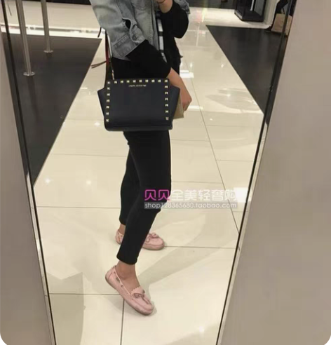 MK迈克科尔斯女士牛皮小号藏蓝色selma...