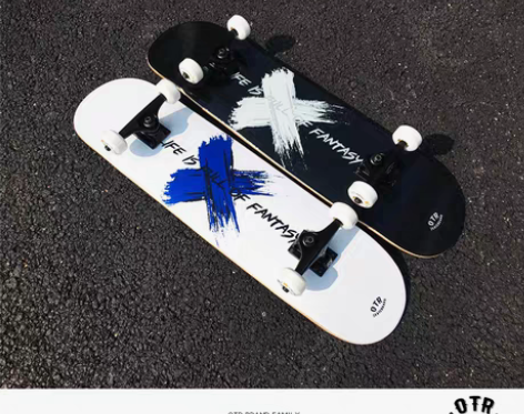 转卖OTR滑板初学者青少年成人儿童男女生刷...