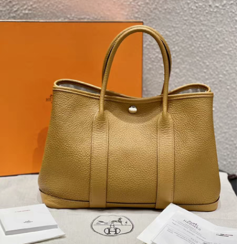 Hermes全新爱马仕沙滩金花园包30小号...