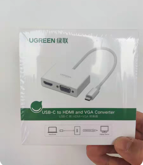 包邮绿联Type-C转HDMI VGA转接...