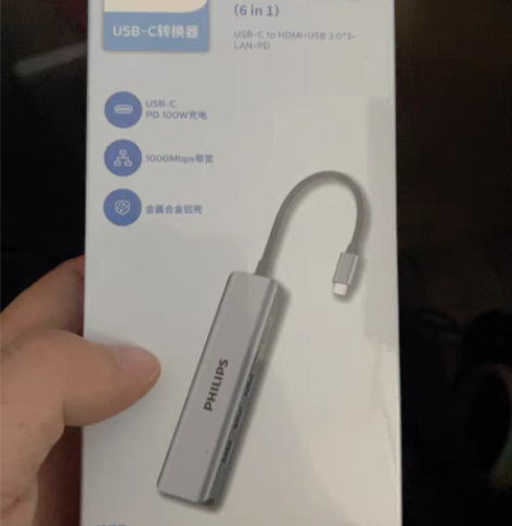 飞利浦typec拓展坞苹果电脑转换器转接头...
