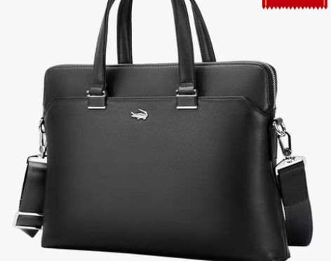 转卖卡帝乐鳄鱼男包手提包商务牛皮包单肩包斜...