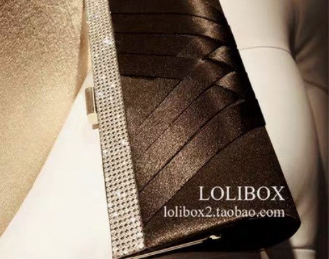 转卖LOLIBOX新款手工编织缎面水钻女手...