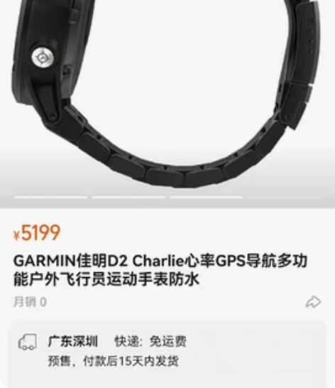 GARMIN（佳明）D2 Charlie飞...