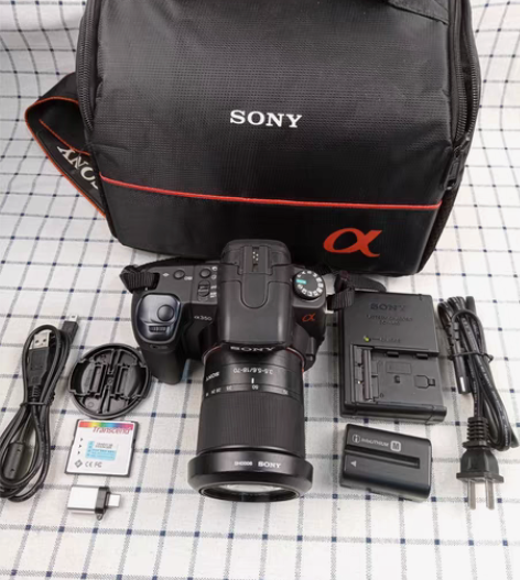 包邮索尼中端单反相机a350一整套，带索尼...