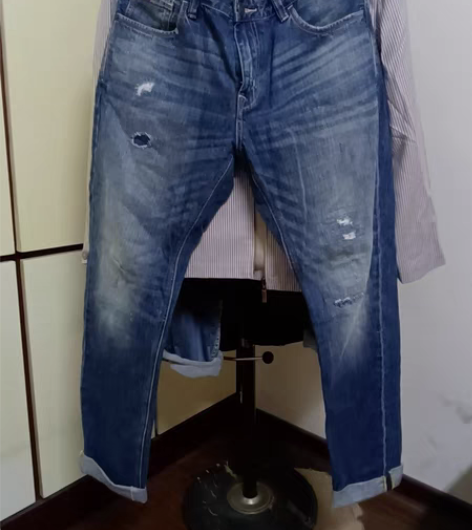 英国L家男款水洗牛仔裤 尺码:34 腰围:...