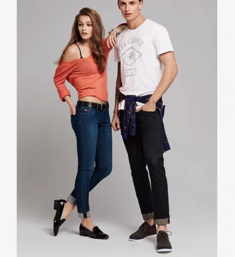 包邮2款码全！英国男式黑色净版牛仔裤小直筒...