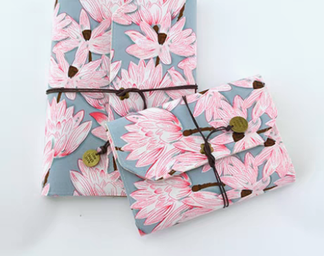 转卖[采莲曲]原创布艺活页手帐 花朵复古笔...