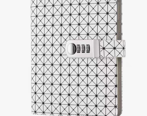 转卖皮面商务密码本子日记本笔记本文具带锁记...