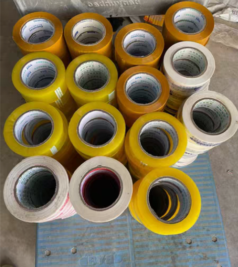 包邮高粘性红色警示语 封箱胶 8卷 警示语...