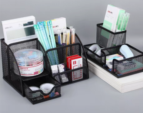 包邮得力笔筒 架办公创意时尚组合笔座笔类文...