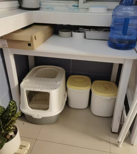 转卖厨房切菜桌操作台落地单层钢木桌家用简易...