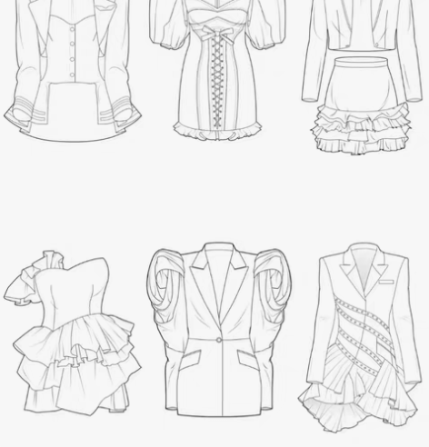 服装设计款式图 Ai ps款式图绘制 画工...