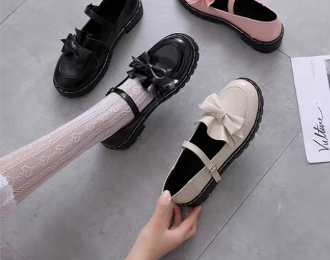 转卖日系洛丽塔小皮鞋女复古森女软妹可爱大头...