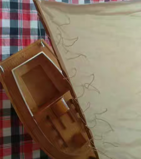 包邮实木帆船 游艇，长宽高45*20*80...