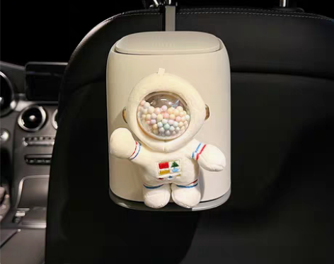 转卖车载垃圾桶可爱宇航员汽车卡通椅背挂式置...