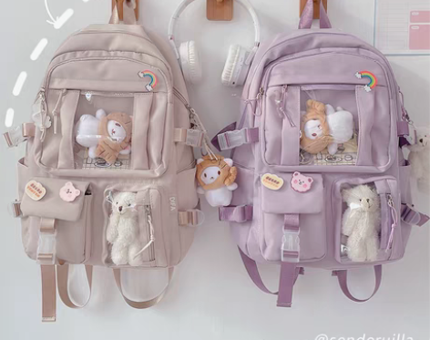 转卖ins风大容量高中学生书包女韩版原宿u...