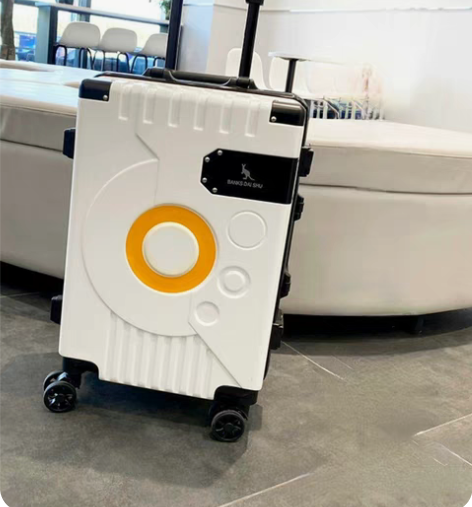 【低价清仓】品牌袋鼠高档铝框万向轮拉杆箱学...