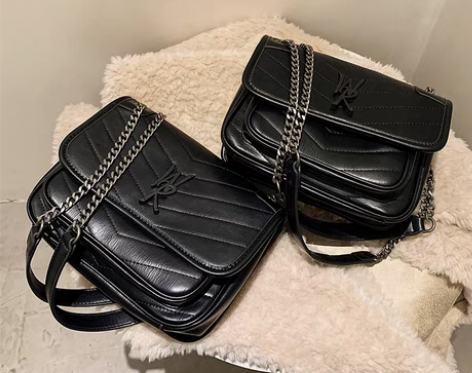 转卖高级感菱格链条包包女秋冬2021新款百...