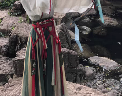 转卖青衫吟【晚与风】晋制交领齐腰一片式褶裙...