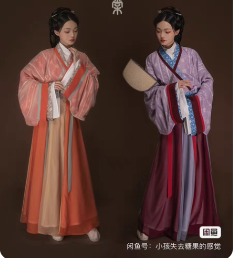 无衣饮羽原创汉服晋制《甘棠》女正品交领襦裙...