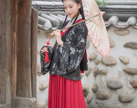 转卖【梦霓裳】一溪月汉服女装袄衫裙交领襦裙...