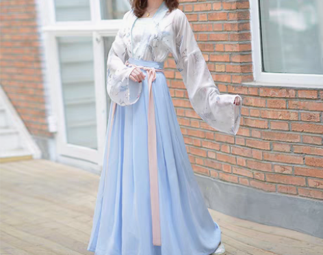 转卖。如梦霓裳汉服女装对襟齐腰襦裙套装[瑞...