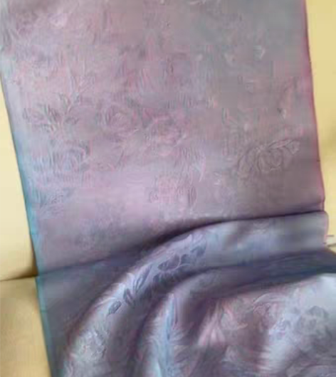 包邮四月间事绝美玉虫玫瑰正绢 旗袍汉服面料...