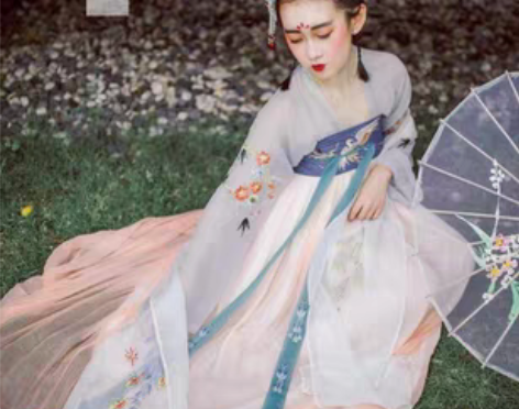 转卖山的九夜上儒襦裙绣花   尺码M  6...