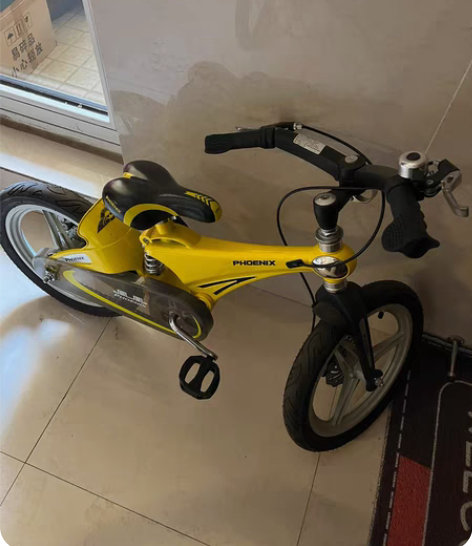 凤凰儿童减震自行车，16寸，镁铝合金，九成...
