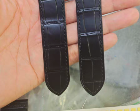 包邮适配卡地亚山度士原装手表带真皮男女Sa...