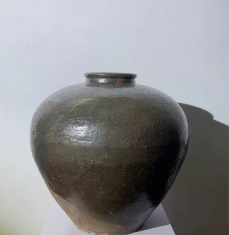包邮民俗粗陶，暗绿陶罐，影视道具，园林庭院...
