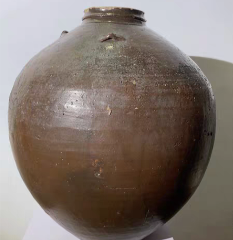 包邮民俗粗陶，花器，带系老陶罐，四系完整，...