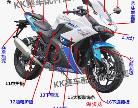 转卖国威GW200-B幻速摩托车跑车外壳宝...