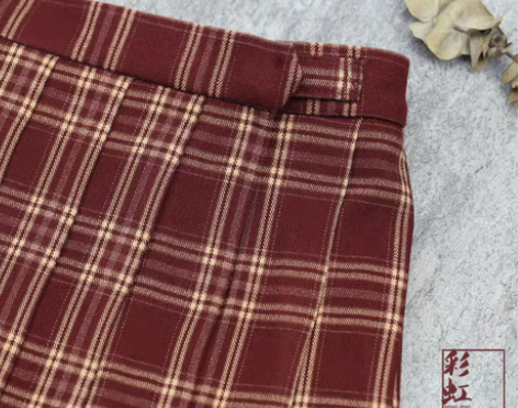 转卖彩虹研究所苋红正统jk制服裙格子裙日系...