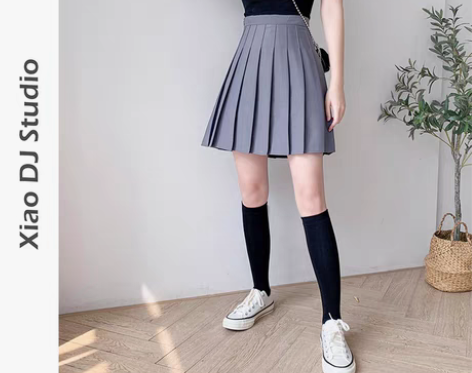 转卖【两种长度】百褶裙女春秋学生高腰a字 ...