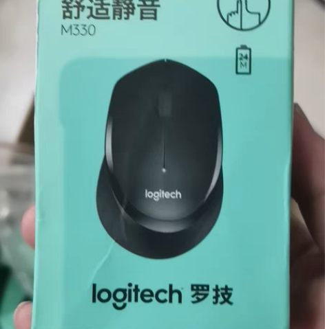 包邮罗技m330静音鼠标 灰/黑  全新 ...
