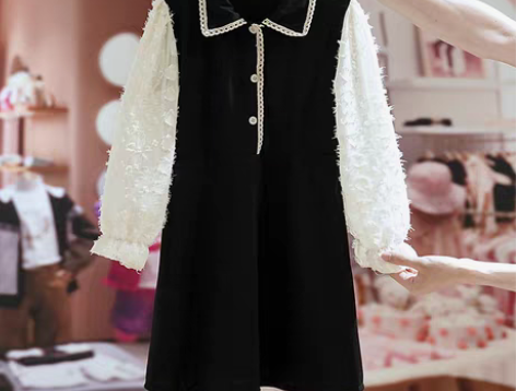 转卖拉夏贝尔女童连衣裙春秋季2022春装新...