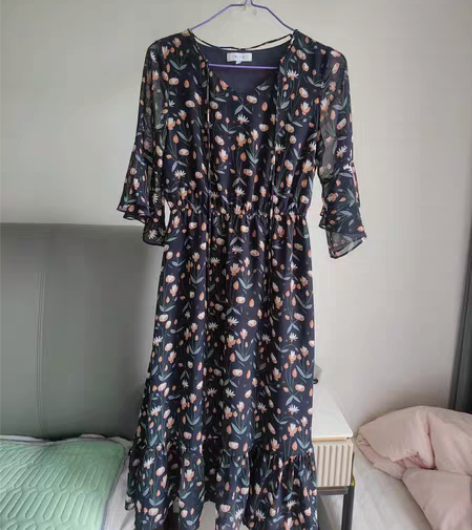 包邮拉夏贝尔旗下品牌 雪纺裙 中长 春夏 ...