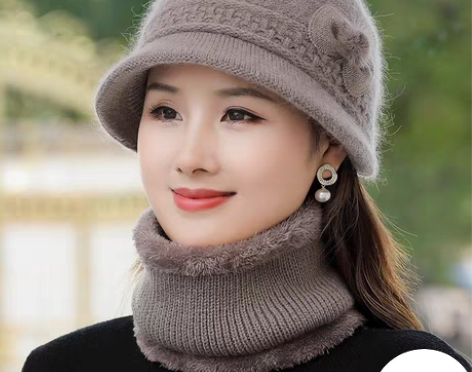 包邮啄木鸟中老年人老人帽子女士妈妈秋冬季加...